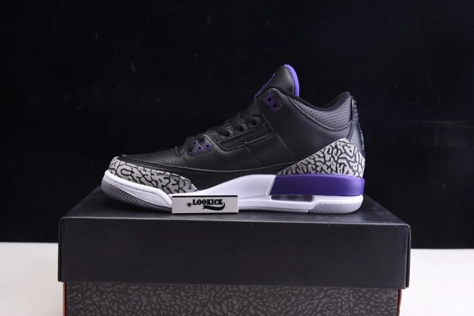 Rep Court Black CT8532-050 Air Jordan Purple Retro 3 0711